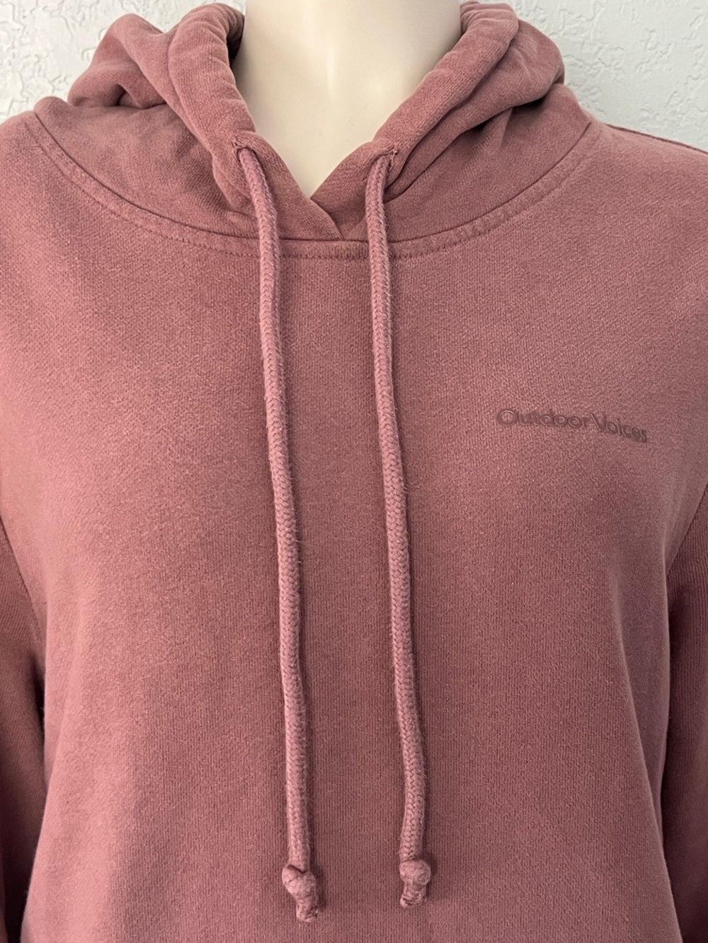 Outdoor Voices Hoodie Mauve Pullover Sweatshirt Athleisure Pocket Womens Small